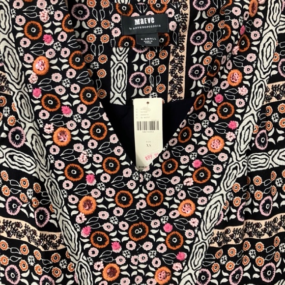 Maeve Naomi Embroidered Tunic Dress, XS - Picture 5 of 7